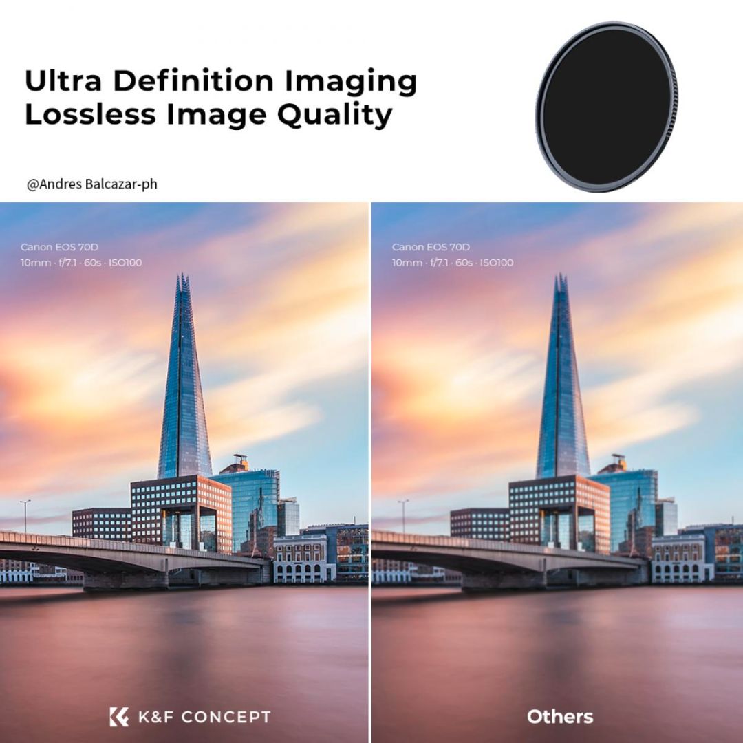 K&F Concept 112mm ND1000 (10 Stop) Fixed ND Filter Neutral Density Multi-Coated KF01.2015 - 3